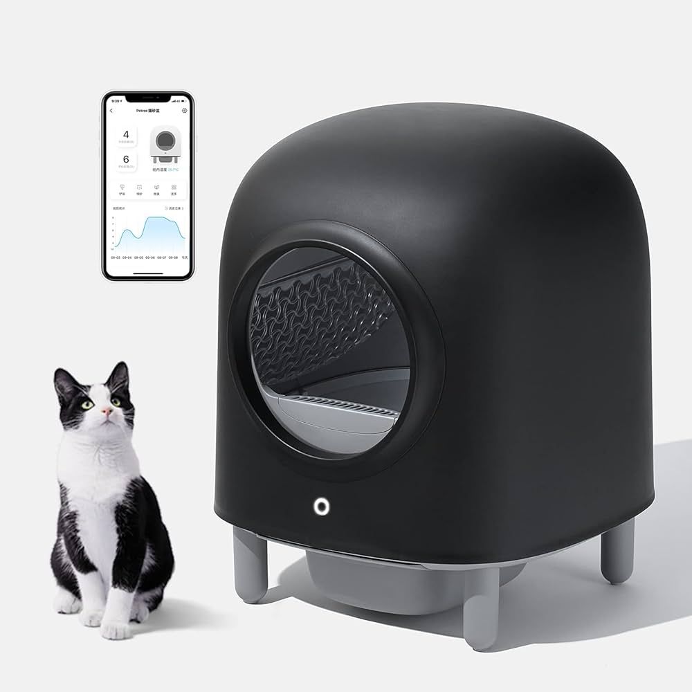 Petree Self-Cleaning Cat Litter Box with Wi-Fi Enabled, App Monitoring, Exceptional Safety – El... | Amazon (US)