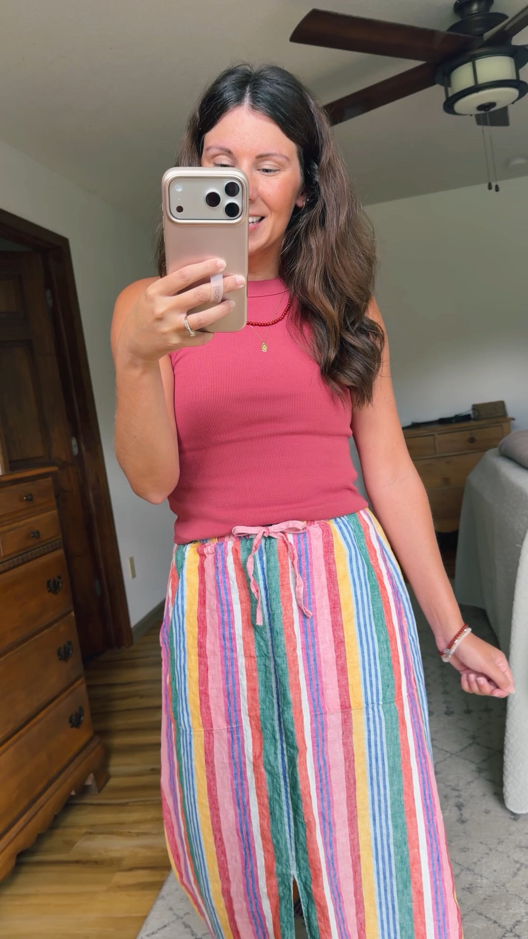 small in my bra, small in my tank (color is from last year—linked two colors that are similar this year), and 2 petite in my skirt (also linked a more affordable one!). My croc sandals are size 6!

#LTKSeasonal #LTKPetite #LTKootd