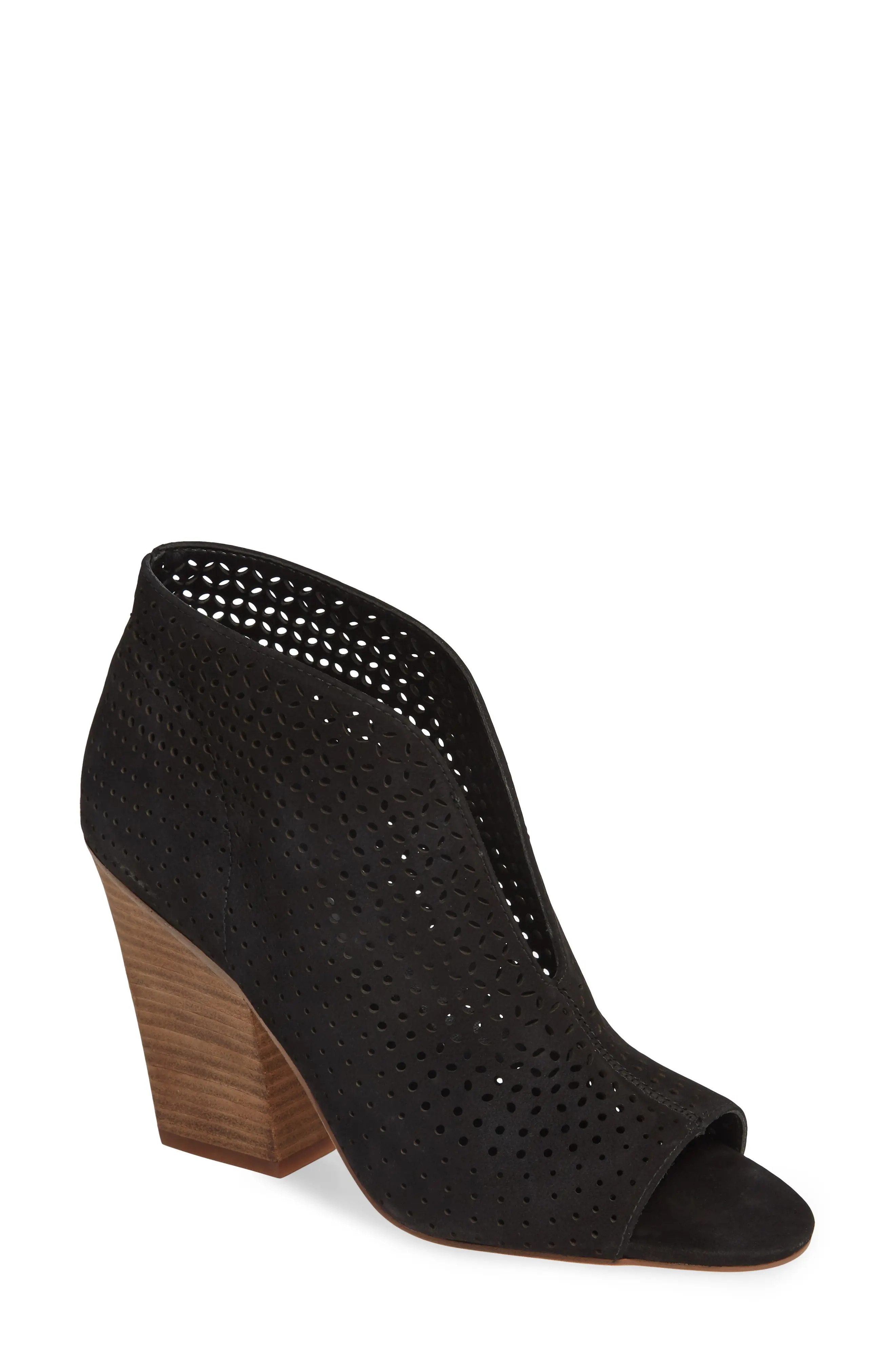 Women's Vince Camuto Kainan Open Toe Bootie, Size 9 M - Black | Nordstrom
