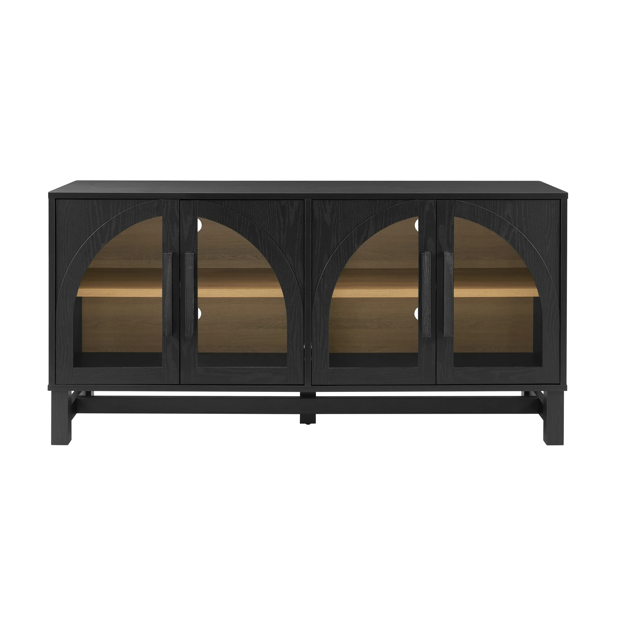 Better Homes & Gardens Juliet Arc TV Stand for TVs up to 65”, Black Wood Finish | Walmart (US)