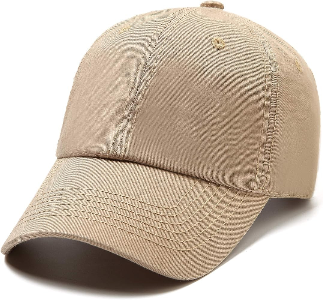 Lanzom Men Women Adjustable Baseball Cap Vintage Cotton Washed Distressed Hats Twill Plain Dad Ha... | Amazon (US)