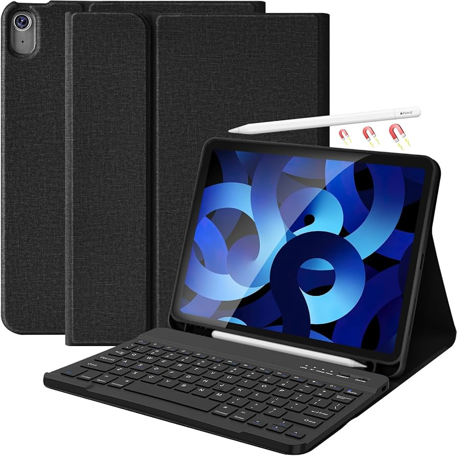 KBCASE iPad Air 5th/4th Generation Case with Keyboard, Keyboard Case for iPad Air 11-inch (M2) 20... | Amazon (US)