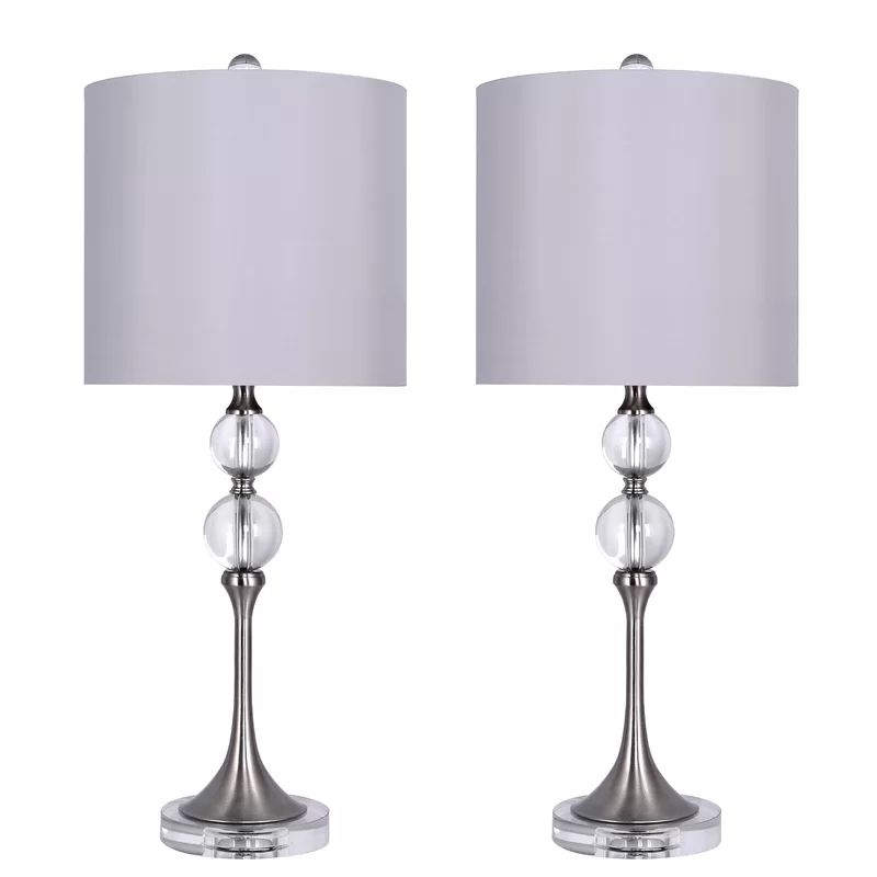 Maines 27" Crystal Table Lamp Set (Set of 2) | Wayfair North America