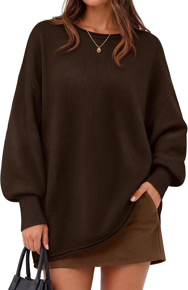 ZESICA Women's Fall Winter Long Sleeve Casual Oversized Sweaters | Amazon (US)
