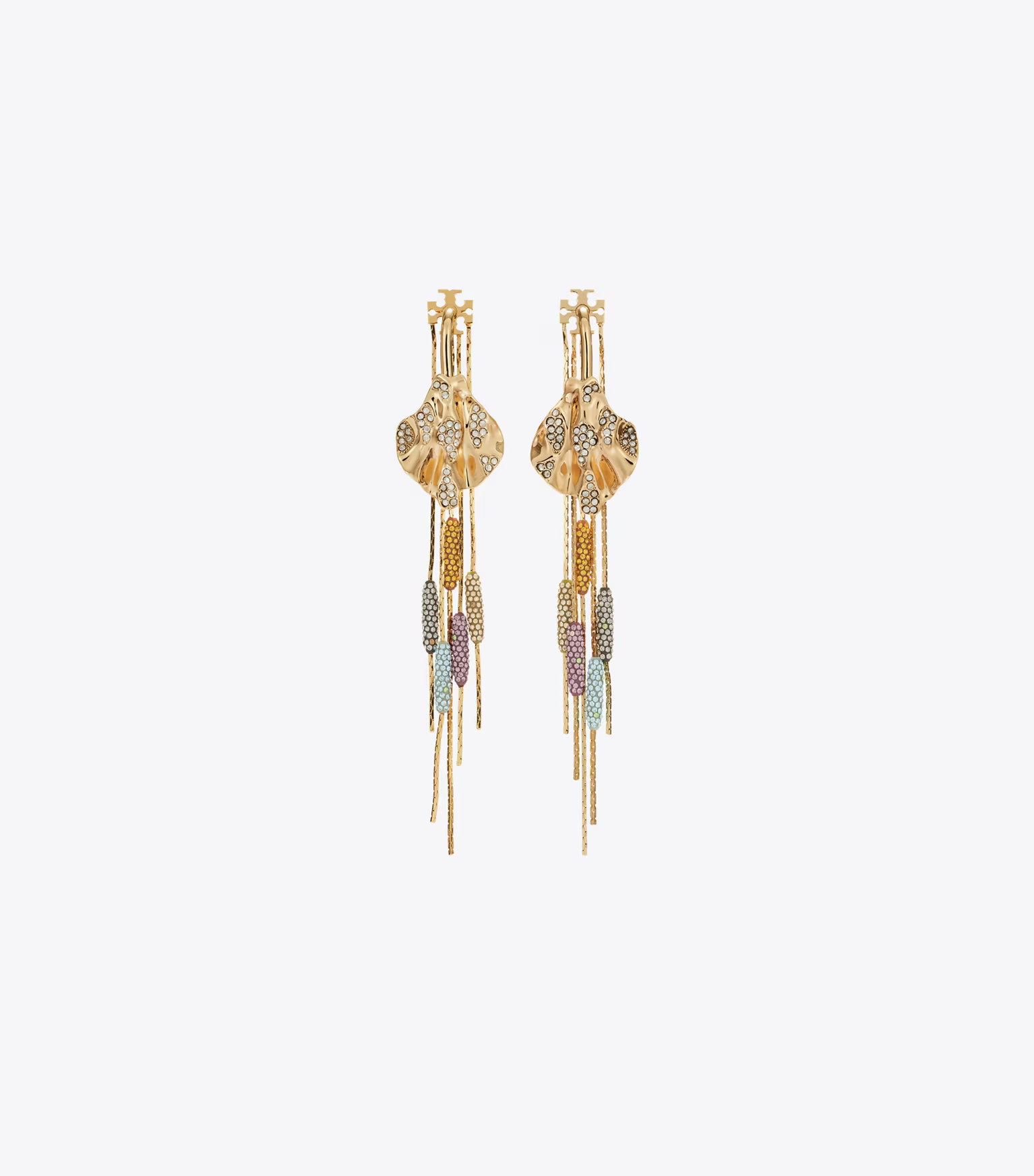 RUNWAY EMBELLISHED FRONT-BACK EARRINGS | Tory Burch (US)