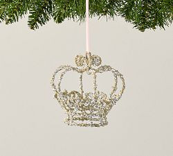 LoveShackFancy Glitter Crown Ornament | Pottery Barn (US)