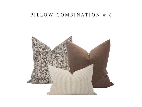 Pillow Combination  8  Warm Neutral Pillow Covers Modern | Etsy | Etsy (US)