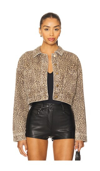 Anouk Crop Jacket in Animal | Revolve Clothing (Global)