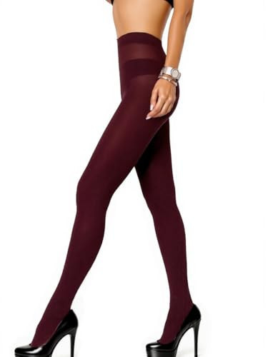 Mila Marutti Burgundy Tights for Women | Opaque Pantyhose - Burgundy, S | Amazon (US)