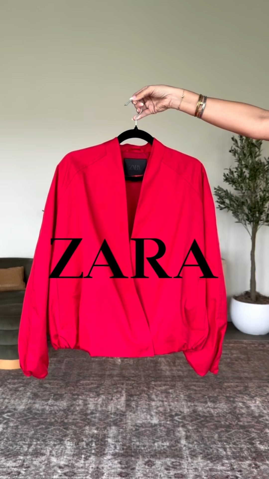 This @Zara   bomber couldn’t be screaming my style more! Red. Dress up or down. Comfortable and so chic!  Paired with my viral @levi denim that I now have in this dark wash! 
Jacket- small and generous 
Denim - color “shaded view” in size 27x34 

I am 5’10 and can wear heels with them

#LTKootd #LTKU #LTKOver40