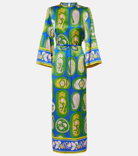 Printed silk satin maxi dress | Mytheresa (US/CA)
