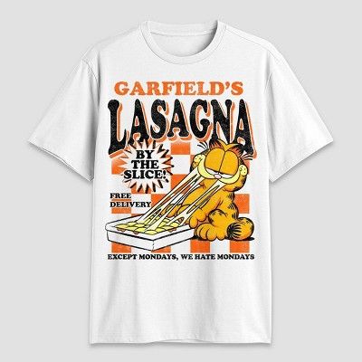 Men's Garfield Short Sleeve Graphic T-Shirt - White | Target