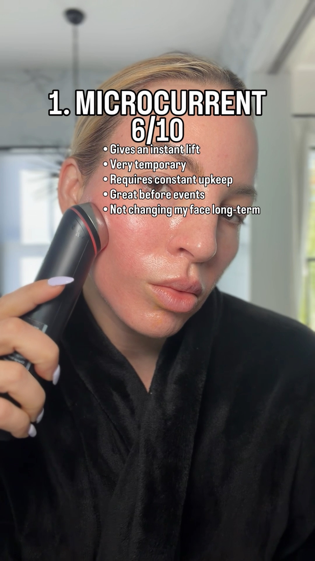 At 42, I’ve tested almost every at-home device that promises “anti-aging.”
Here’s the honest breakdown:

Some devices are surface-level — they give glow, smoothness, or temporary lift.
Others actually stimulate collagen and improve texture over time. That distinction matters.

Microcurrent = instant but temporary.
PMD = surface exfoliation, not collagen.
Red light = slow, consistent support.
Skin stamper = helps growth factors penetrate instead of sitting on top (growth factors are signaling proteins that tell your skin cells to repair and regenerate)
Microneedling pen = the one that truly improves texture at home. (use it on stretch marks, use it on crepey skin, use it everywhere!) 

Not everything needs to be a 10/10.
But knowing what actually changes your skin vs what just improves appearance will save you money.

Everything I personally use is linked here.


#LTKstorytime #LTKOver40 #LTKBeauty