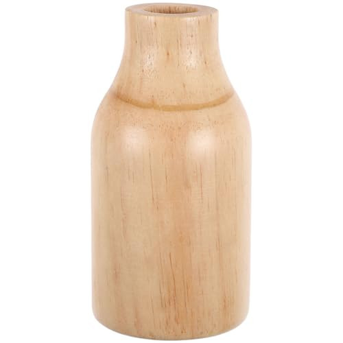 HOMSFOU Rustic Pine Wood Flower Vase 6.29 Inch Small Wooden Vase for Farmhouse Decor Dining Table Centerpiece Holds Fresh and Dried Flowers | Amazon (US)