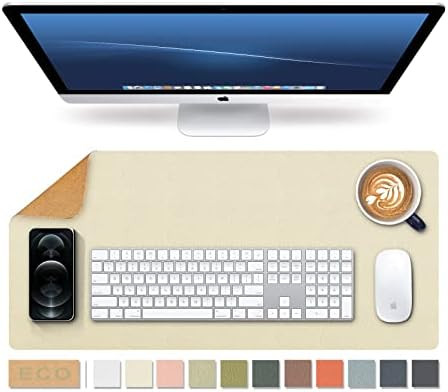 Large Natural Cork & Leather Desk Pad,eco Desk mat,Double-Sided Desk Protector ,Waterproof Keyboa... | Amazon (US)