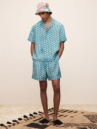 The White Lotus 8" Silk Twill Pull-On Short | Banana Republic (US)