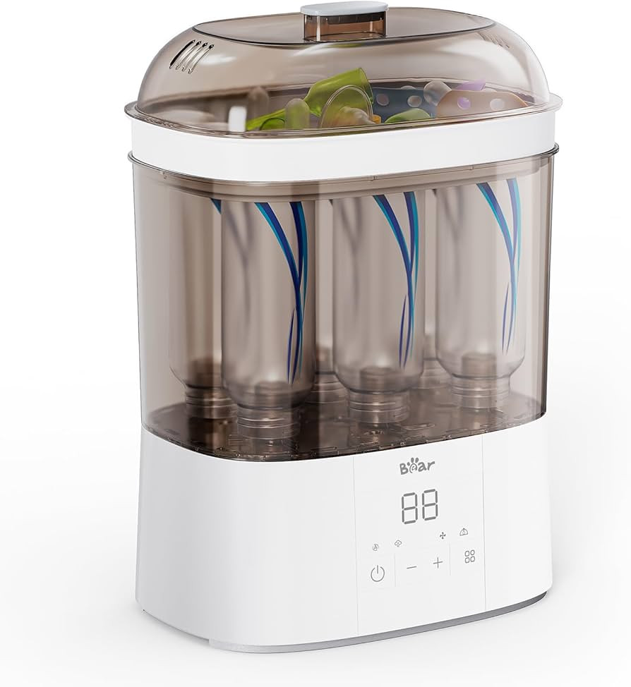 Bear Bottle Sterilizer and Dryer, 2 Layers Large Electric Steam Baby Bottle Sterilizer, Fast Bott... | Amazon (US)