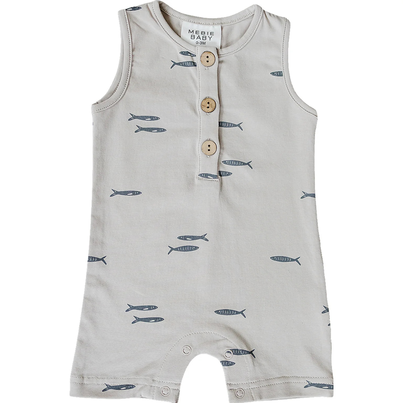 Fish Short Romper | Mebie Baby