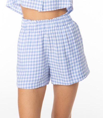 Blue Gingham Shorts | EllandEmm