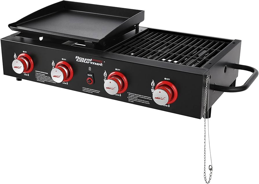 Royal Gourmet GD4002T 4-Burner Tailgater Grill Griddle Combo, Portable Propane Gas Grill and Grid... | Amazon (US)