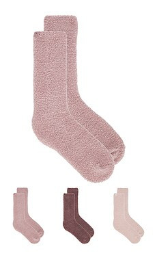 Barefoot Dreams CozyChic 3 Pair Sock Set in Agate Multi from Revolve.com | Revolve Clothing (Global)