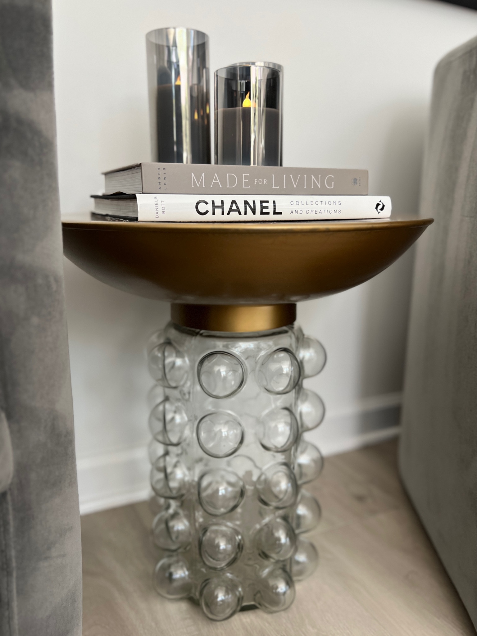 Unique Brass/Clear Bubble Side Table

#LTKHome