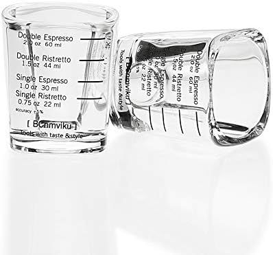 BCnmviku Espresso Shot Glasses Measuring Cup Liquid Heavy Glass for Baristas 2oz for Single Shot ... | Amazon (US)
