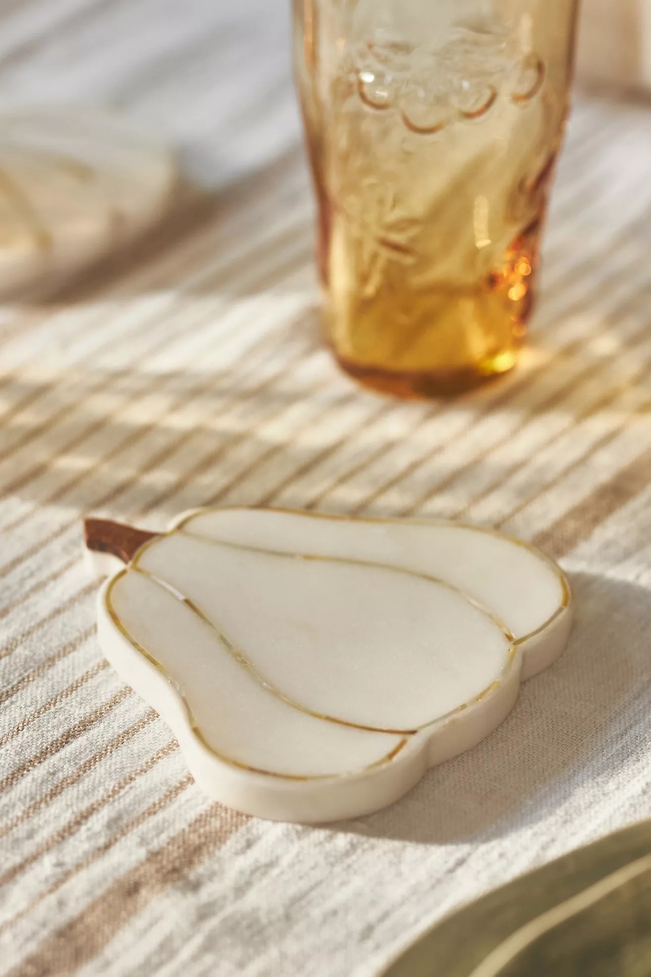 Marble Pumpkin Coaster | Anthropologie (US)