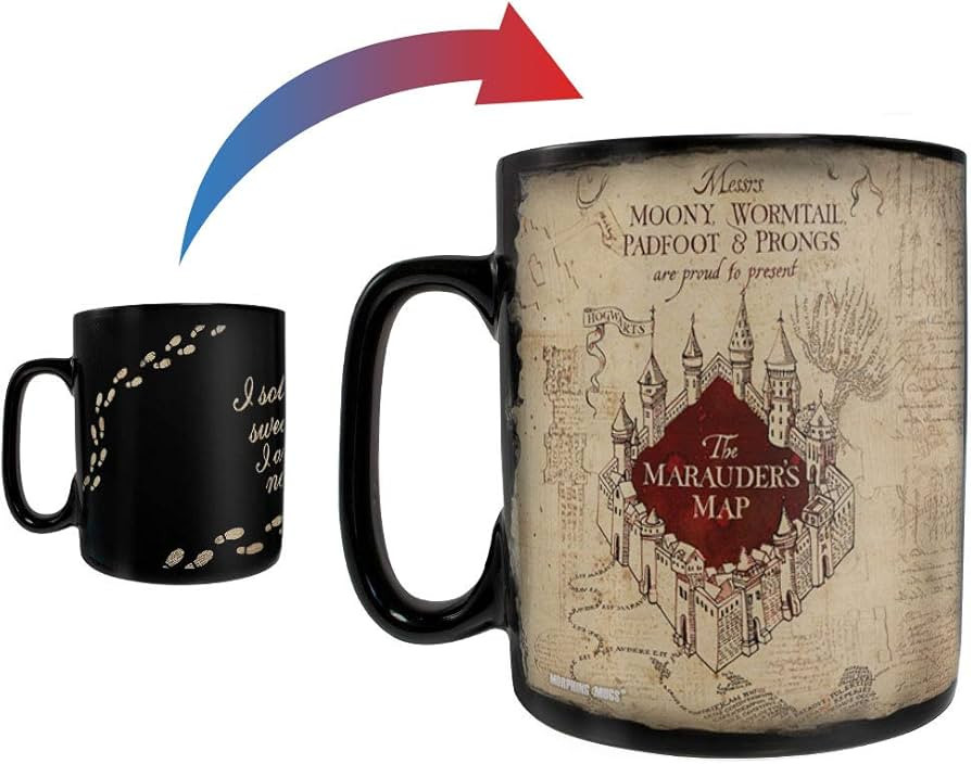 Morphing Mugs Harry Potter - Marauder's Map - I Solemnly Swear – 16 oz Large Ceramic Heat Sensi... | Amazon (US)