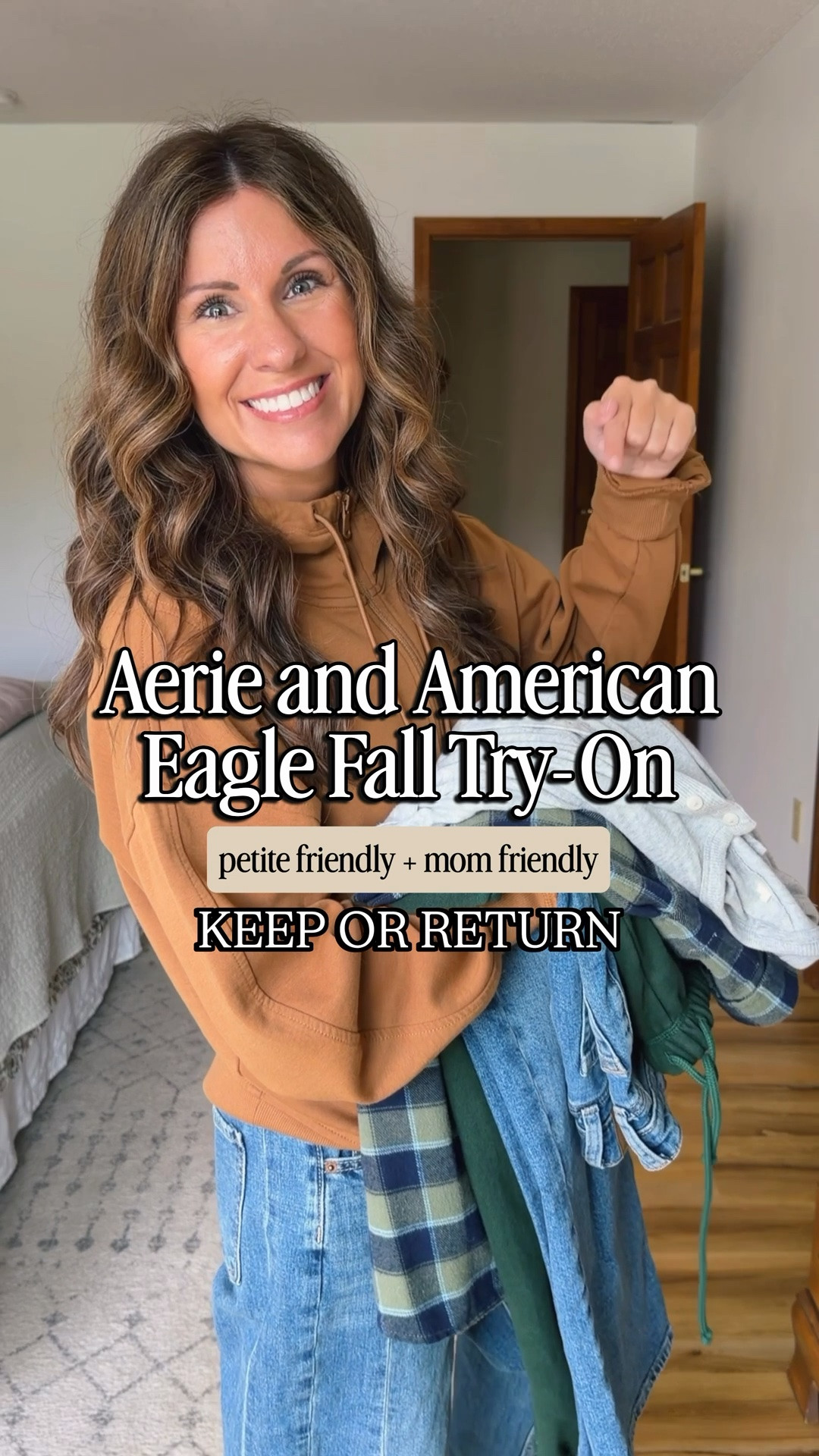 @Aerie  /American Eagle try-on: Keep or return?

Flannel-xxs
Jeans-00 short
Henley-mine is form last year, but they brought it back this year. Wearing size xs!
Green sweatpants-xs short

—————

In my first outfit I’m also wearing small in my hoodie sweatshirt and 0 short in my barrel jeans (both old navy). My tee is also old navy, size small (in my jeans outfit). My Uggs are size 6. My Seavees clogs are also size 6.

#LTKPetite #LTKSaleAlert #LTKootd