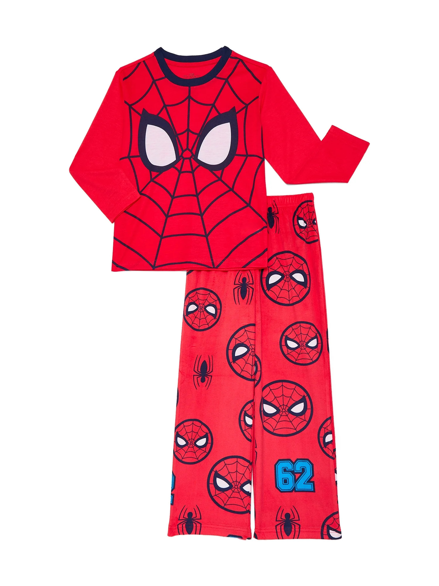 Spider-Man Boys Long Sleeve Top and Pants Pajama Set, 2-Piece, Sizes 4-12 | Walmart (US)