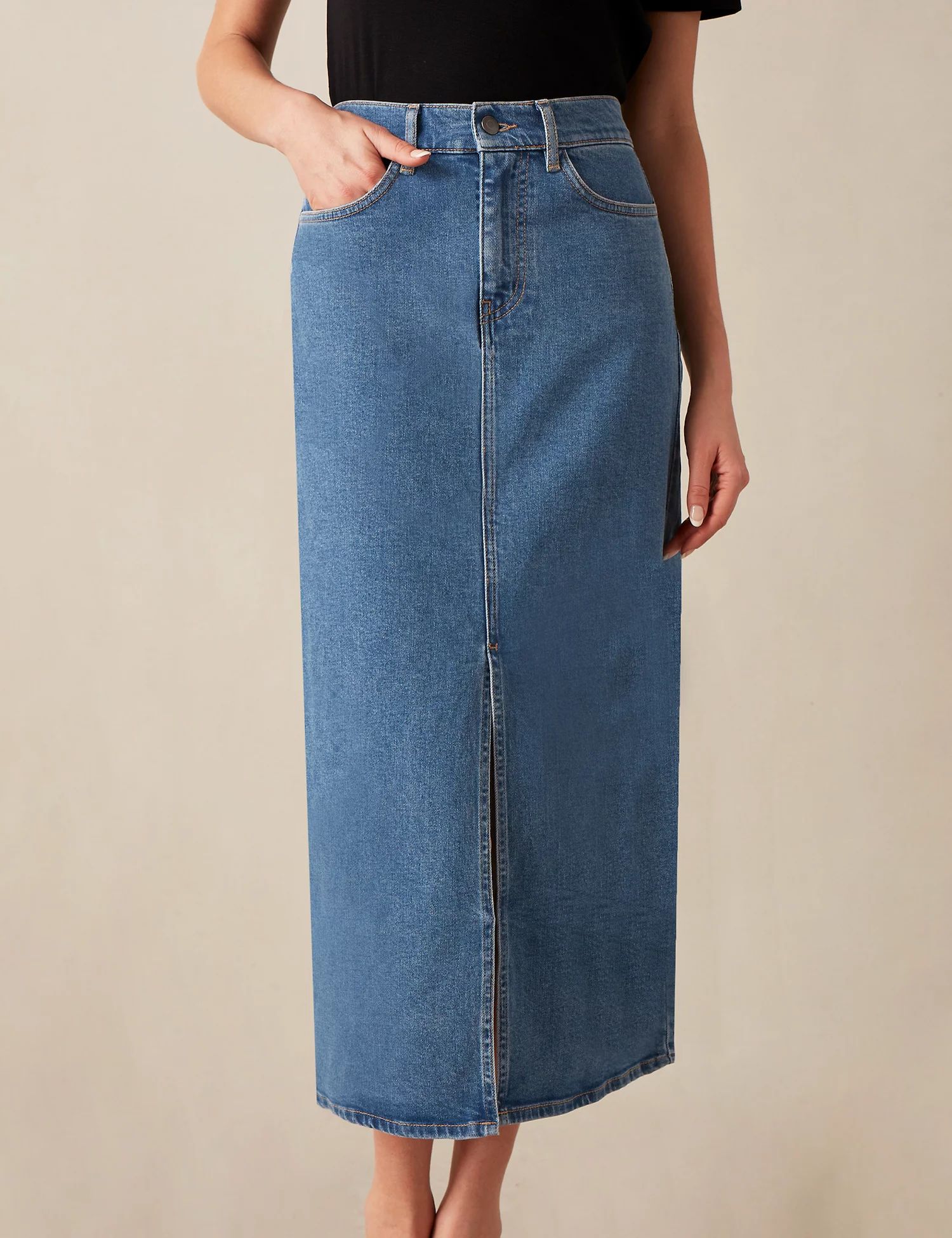 Denim Midi Skirt | Marks & Spencer (UK)