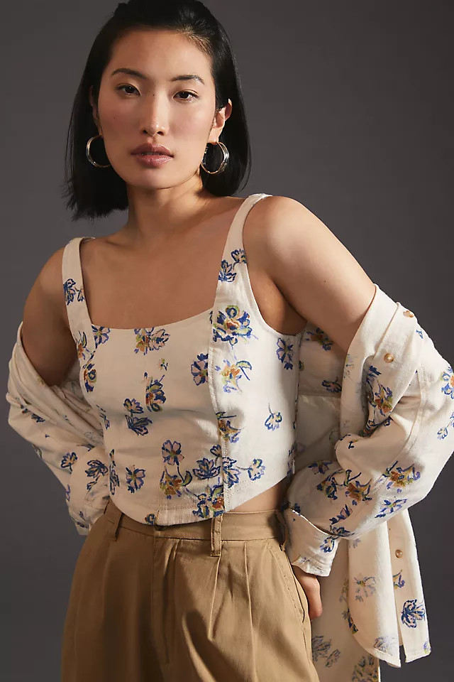 Pilcro Corset Tank | Anthropologie (US)