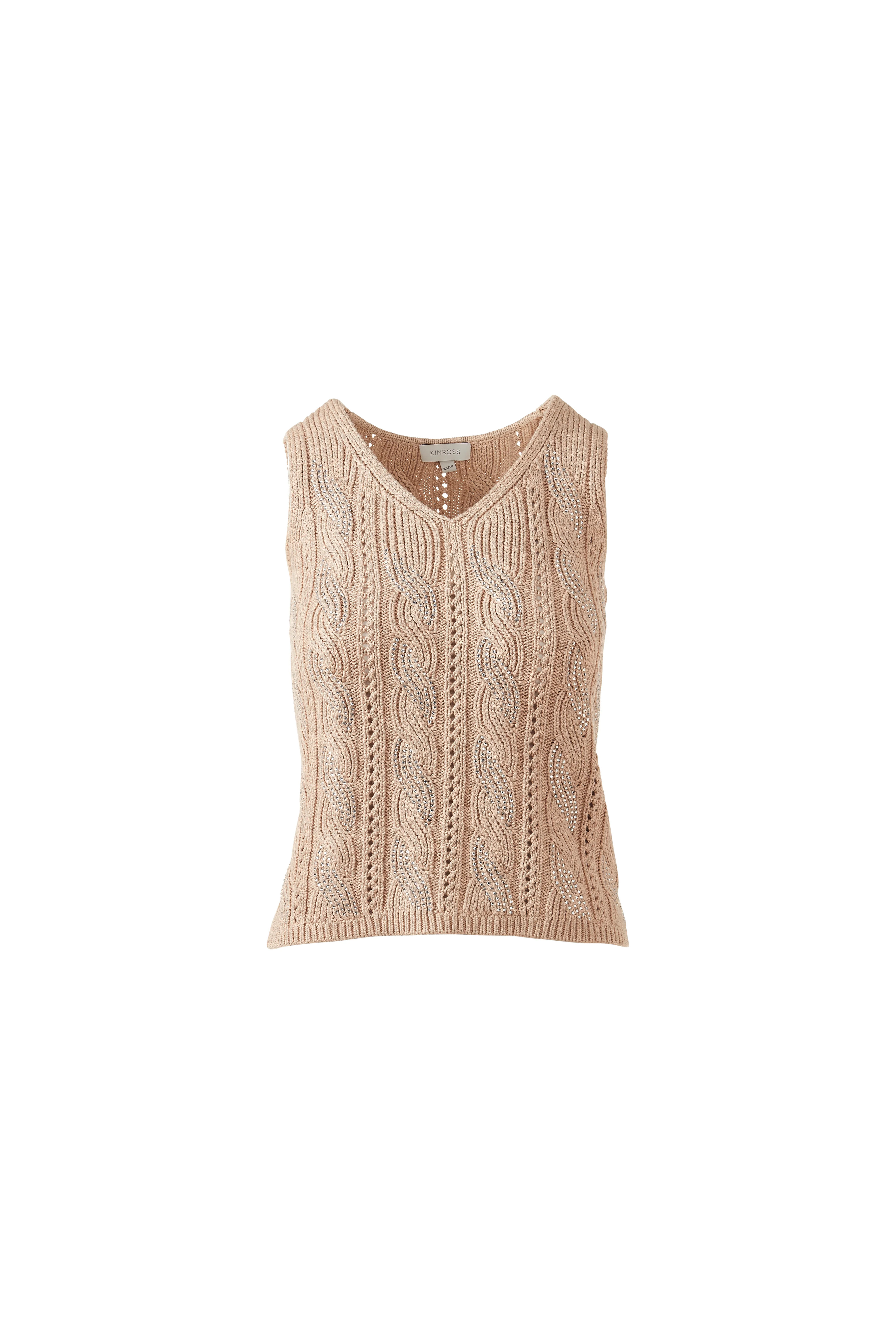 CRYSTAL CABLE TANK | Kinross Cashmere