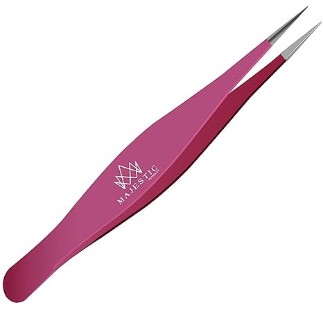 Majestic Bombay Fine Point Tweezers for Women and Men – Splinter Ticks, Facial, Brow and Ingrow... | Amazon (US)