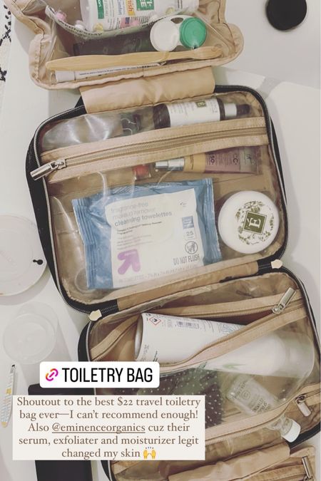 Must have toiletry bag for travel (plus my fave travel makeup bag)

#LTKtravel #LTKbeauty