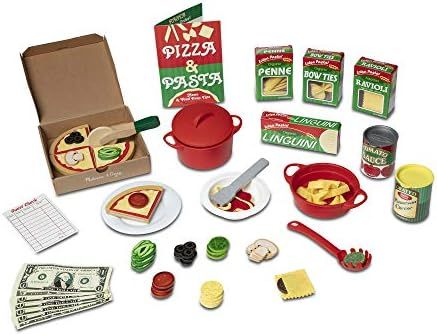 Melissa & Doug Deluxe Pizza & Pasta Play Set Pretend Play Food (92Piece) | Amazon (US)