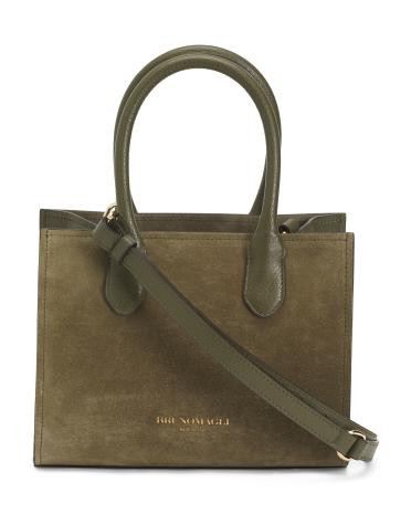 Made In Italy Suede Gia Top Handles Tote | TJ Maxx