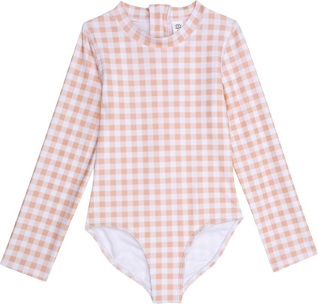 SwimZip® Girls' Long Sleeve One-Piece Swimsuit with UPF 50+ Sun Protection | Amazon (US)