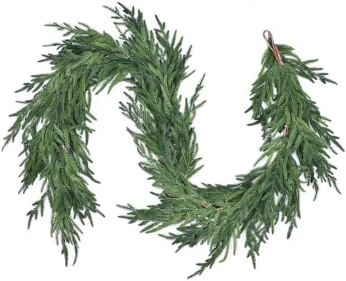 Christmas Norfolk Pine Garland - 9ft Artificial Pine Greenery Garlands, Real Touch for Christmas ... | Amazon (US)