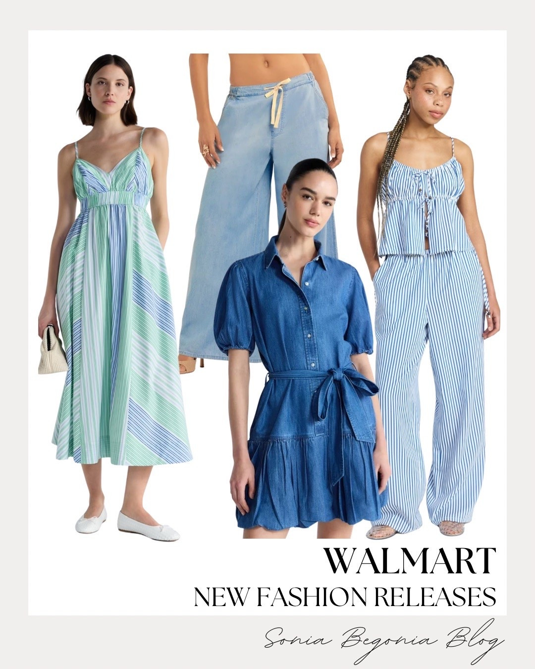 New arrivals at Walmart are here and I am absolutely loving these blue hues! From striped midi dresses to breezy denim sets, these pieces are perfect for a fresh and coastal-inspired look. 🌊💙

I love how effortless these styles are for everyday wear. Whether you're heading to brunch or a casual outing, these affordable finds will keep you looking chic and feeling comfortable! 👗✨

#WalmartFashion #NewArrivals #SummerStyle #WalmartFinds #LTKunder50 #CoastalStyle

#LTKootd #LTKSeasonal