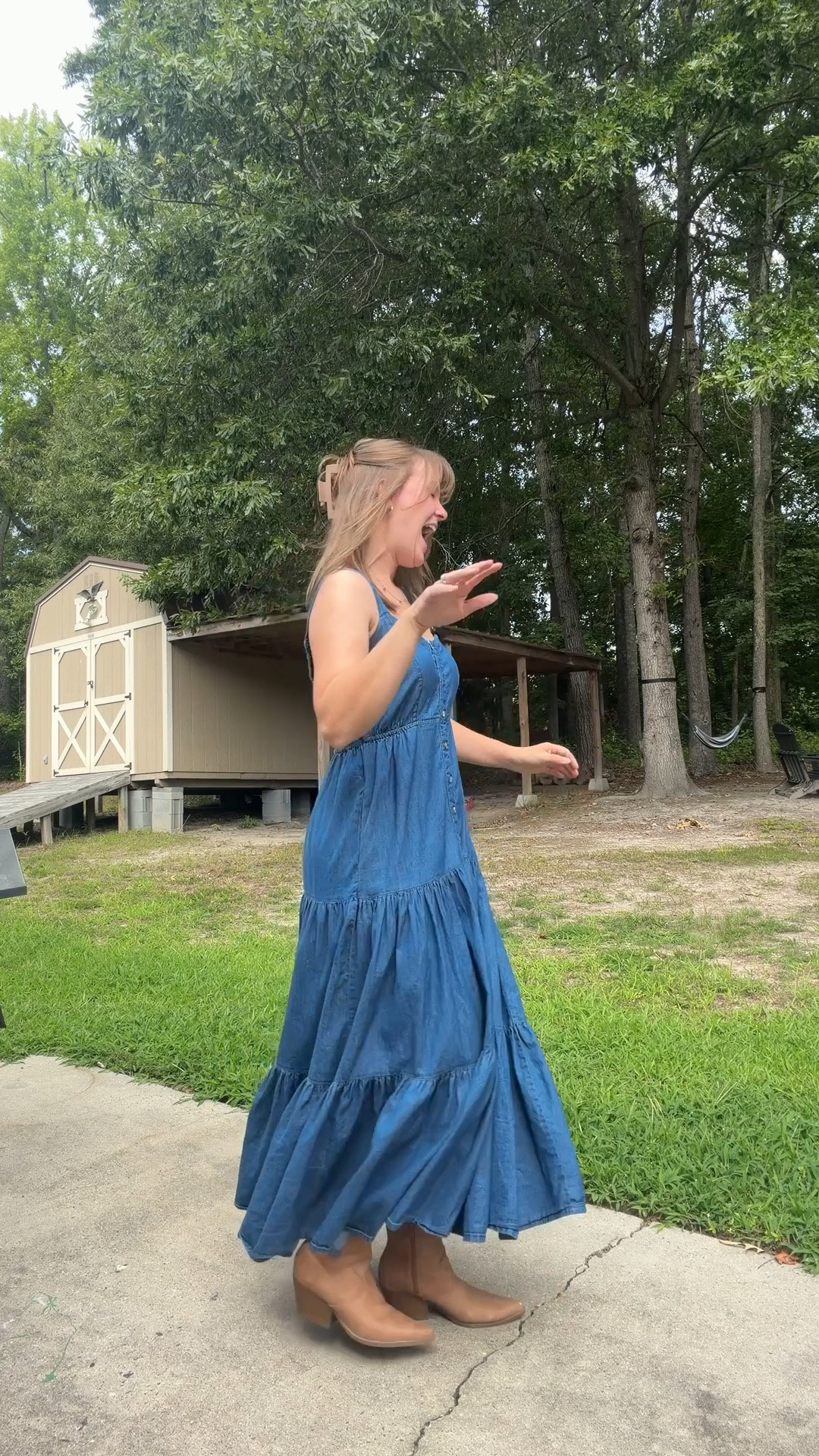 100% cotton maxi dress of my dreams!!! Tractor Supply! Has pockets, denim-like, super comfortable! I’ve gotten so many compliments on this dress! Hubby did a great job 🤪

Wearing a size small - I’m 5’4”

#LTKootd #LTKBump