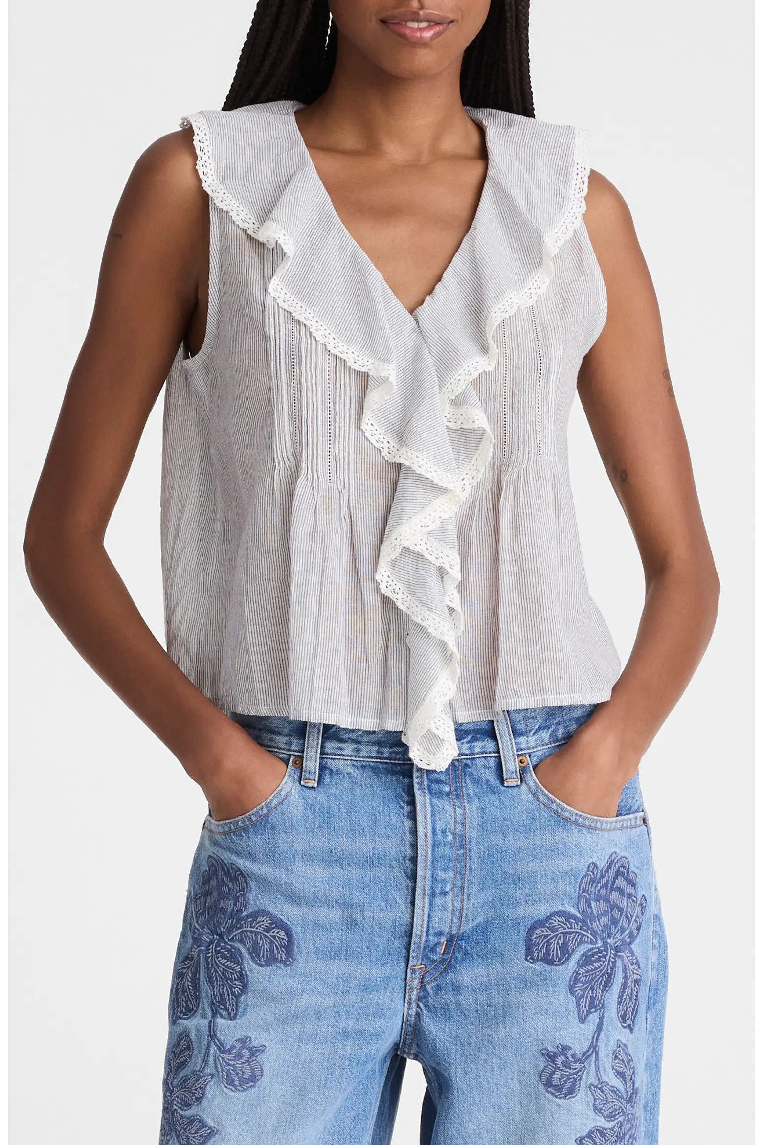 The Blaire Ruffle Sleeveless Top (Women) | Nordstrom | Nordstrom