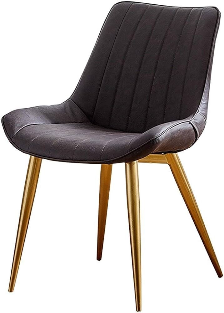 Modern Design Dining Chairs Wrought Iron Sofa Chair PU Cushion Designer Office Chair High Back Se... | Amazon (US)