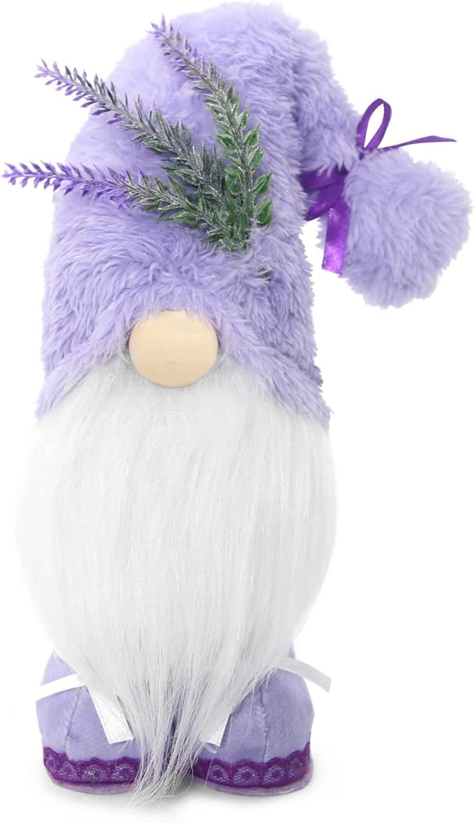 Lavender Swedish Gnomes Decorations for Home Pastel Purple Summer Tiered Tray Tomte Plush Decor N... | Amazon (US)