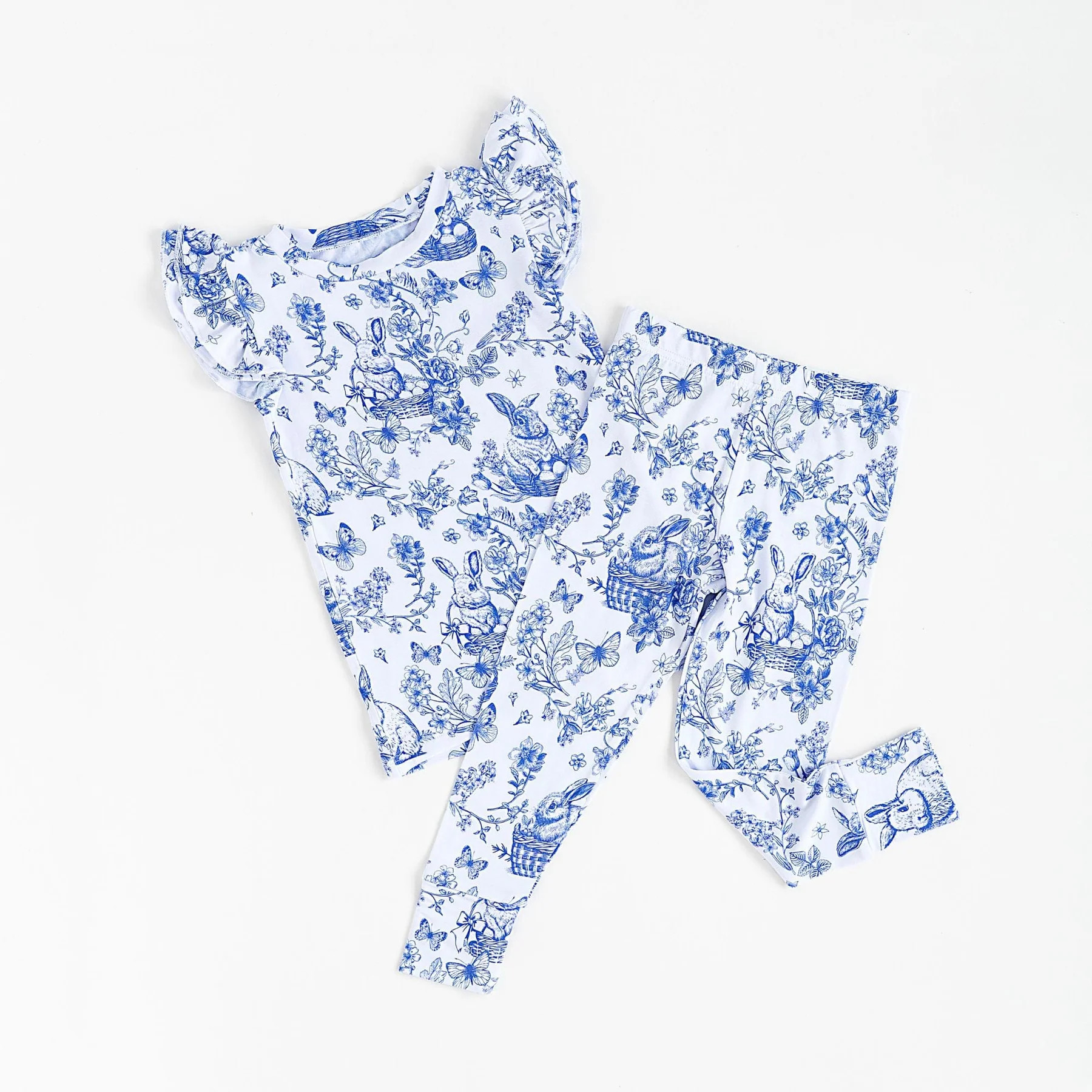 Hoppy You're Hare Two-Piece Pajama Set | Bums & Roses