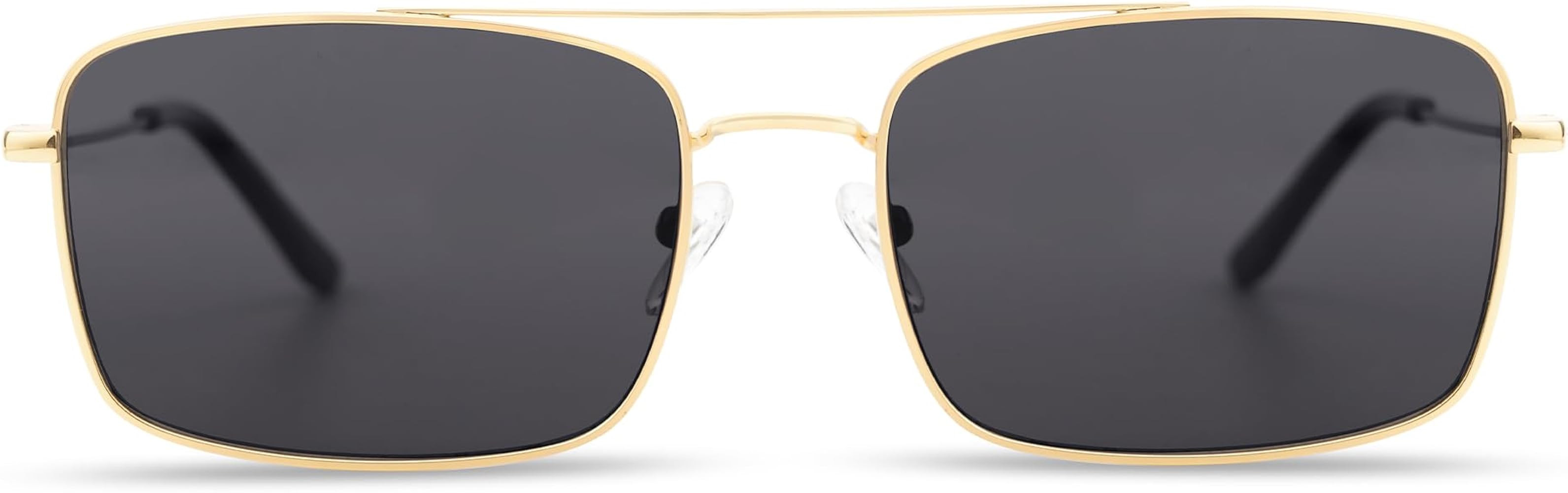 SOJOS Retro Rectangle Sunglasses for Women Men Vintage Rectangular Metal Frame Unisex Sun Glasses... | Amazon (US)