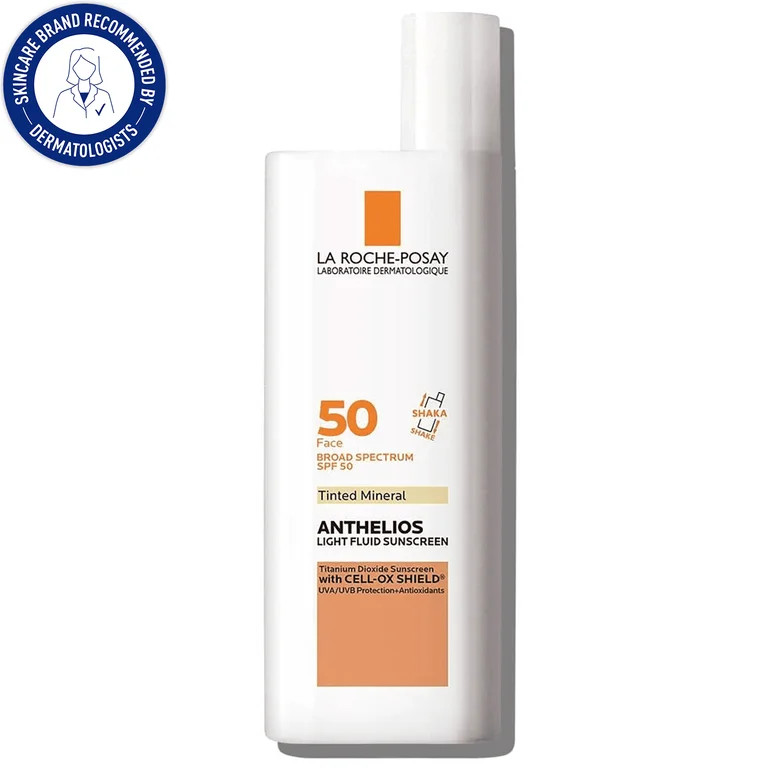 La Roche-Posay Anthelios Tinted Mineral Fluid Sunscreen for Face SPF 50, 1.7 fl oz | Walmart (US)