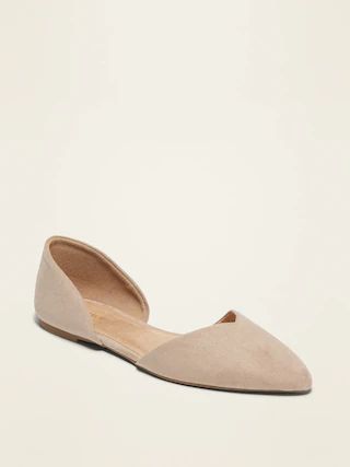 Pointy-Toe D&#x27;Orsay Flats For Women | Old Navy (US)