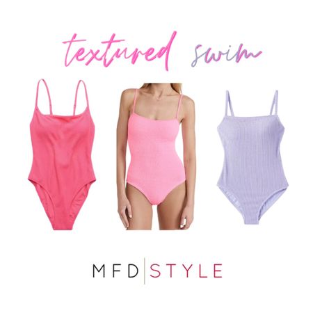 Textured swim is in! Can you spot the looks for less?? 👙
